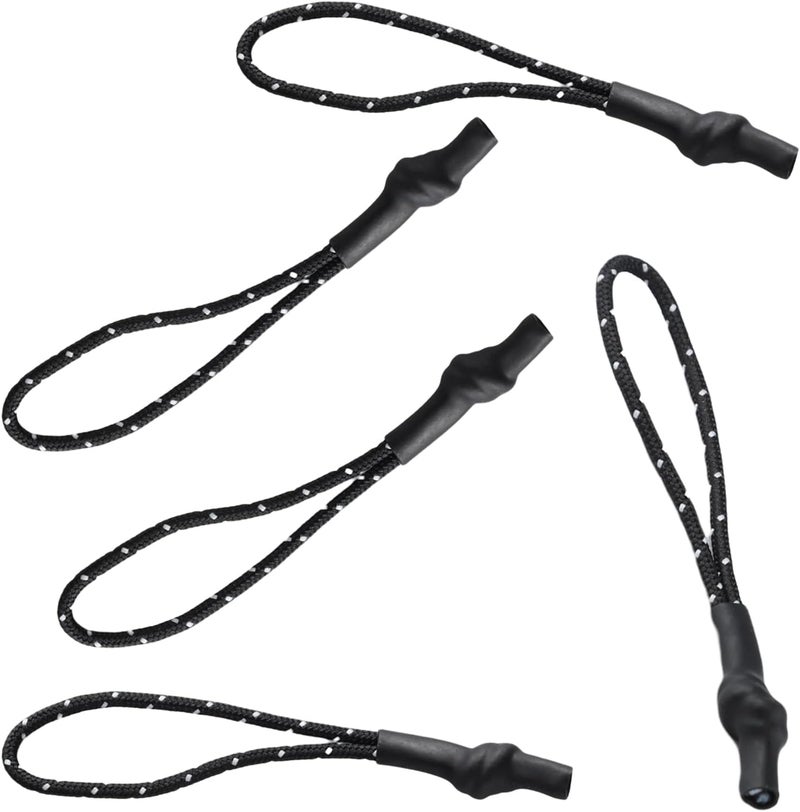 PKRFCJ 16PCS Zipper Pull Replacement, Backpack Tag Paracord Black Zipper Pull Tab for Bags Purses Clothes Backpacks - Repair Kits - Image 5